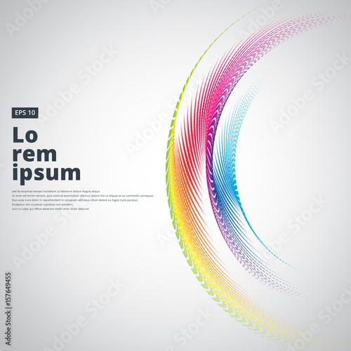 abstract halftone vectors swirl circle semicircle curve colorfu vector on white background for print ad, magazine, leaflet, brochure