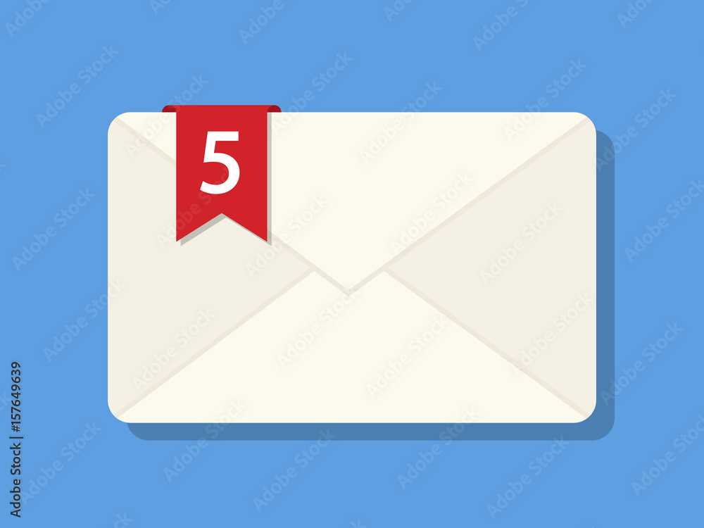 Email message concept. New, incoming message, envelope, letter Email message concept. New, incoming message, envelope, letter