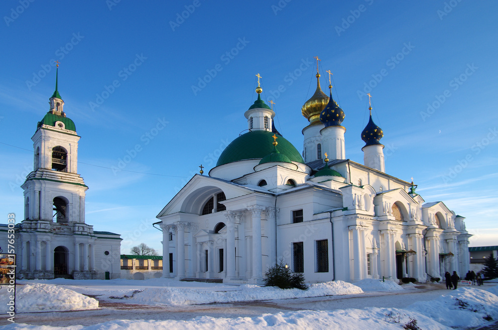 ROSTOV, RUSSIA - January, 2017: Rostov the Great. Spaso-Yakovlevsky Monastery in winter day ROSTOV, RUSSIA - January, 2017: Rostov the Great. Spaso-Yakovlevsky Monastery in winter day