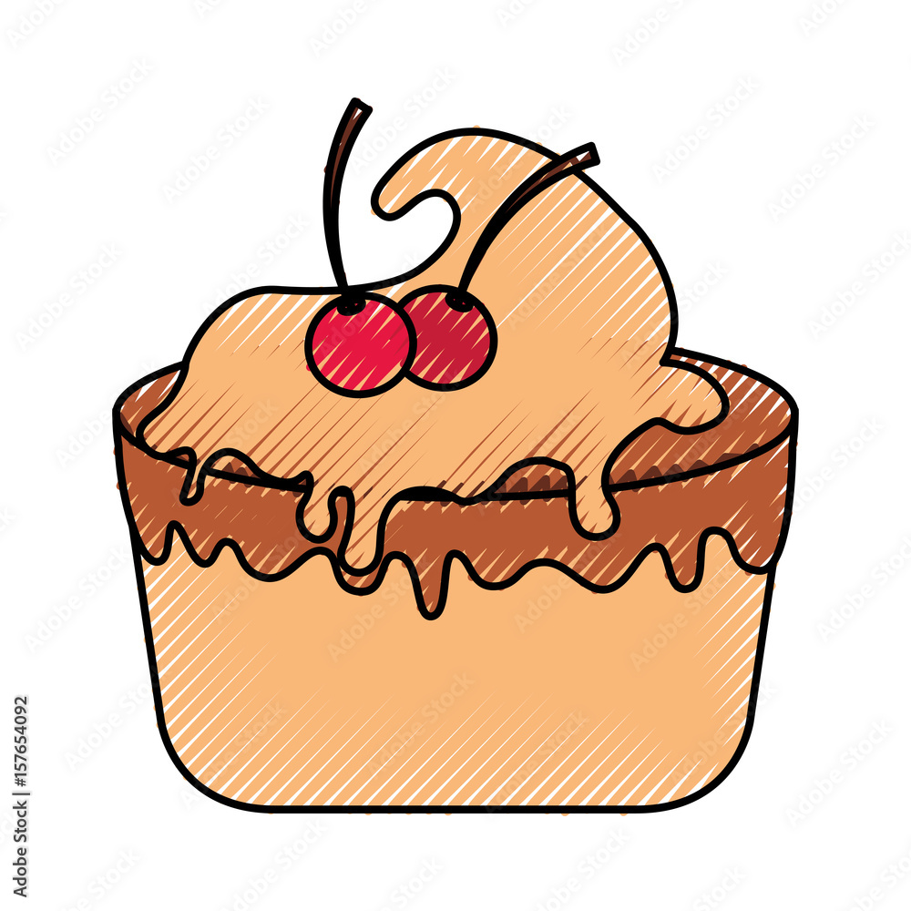 sweet baked cake cartoon vector illustration graphic design sweet baked cake cartoon vector illustration graphic design