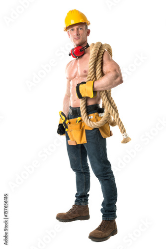 Strong construction worker