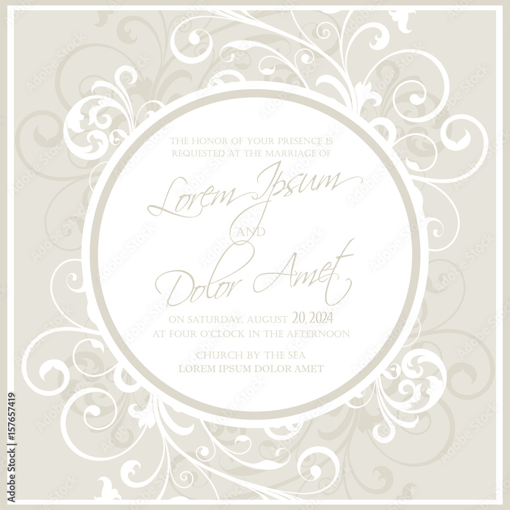 Wedding invitation or announcement card Wedding invitation or announcement card