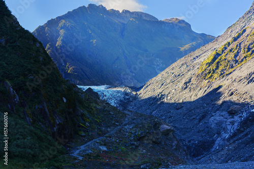 Fox Glacier / Te Moeka o Tuawe Valley Walk , is located in Westland Tai Poutini National Park on the West Coast of New Zealand's South Island photo