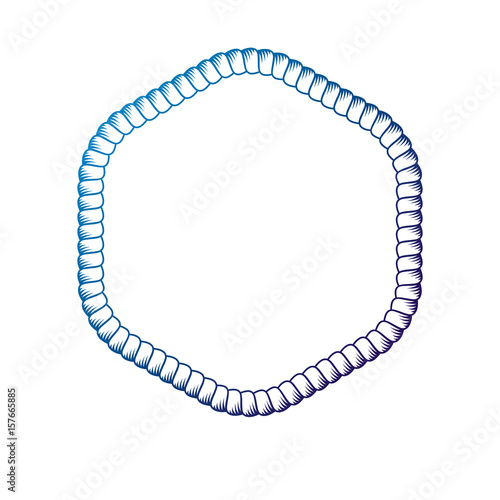 Victorian art vector geometric frame with blank copy space created using stylish rope decoration. Heraldic template illustration.