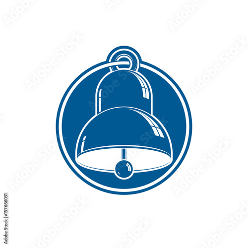 3d stylish bell isolated on...