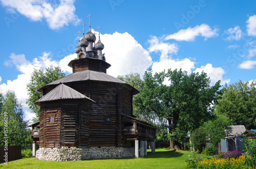 KOSTROMA, RUSSIA - July, 2016: Old wooden Church - monument of ancient Russian architecture