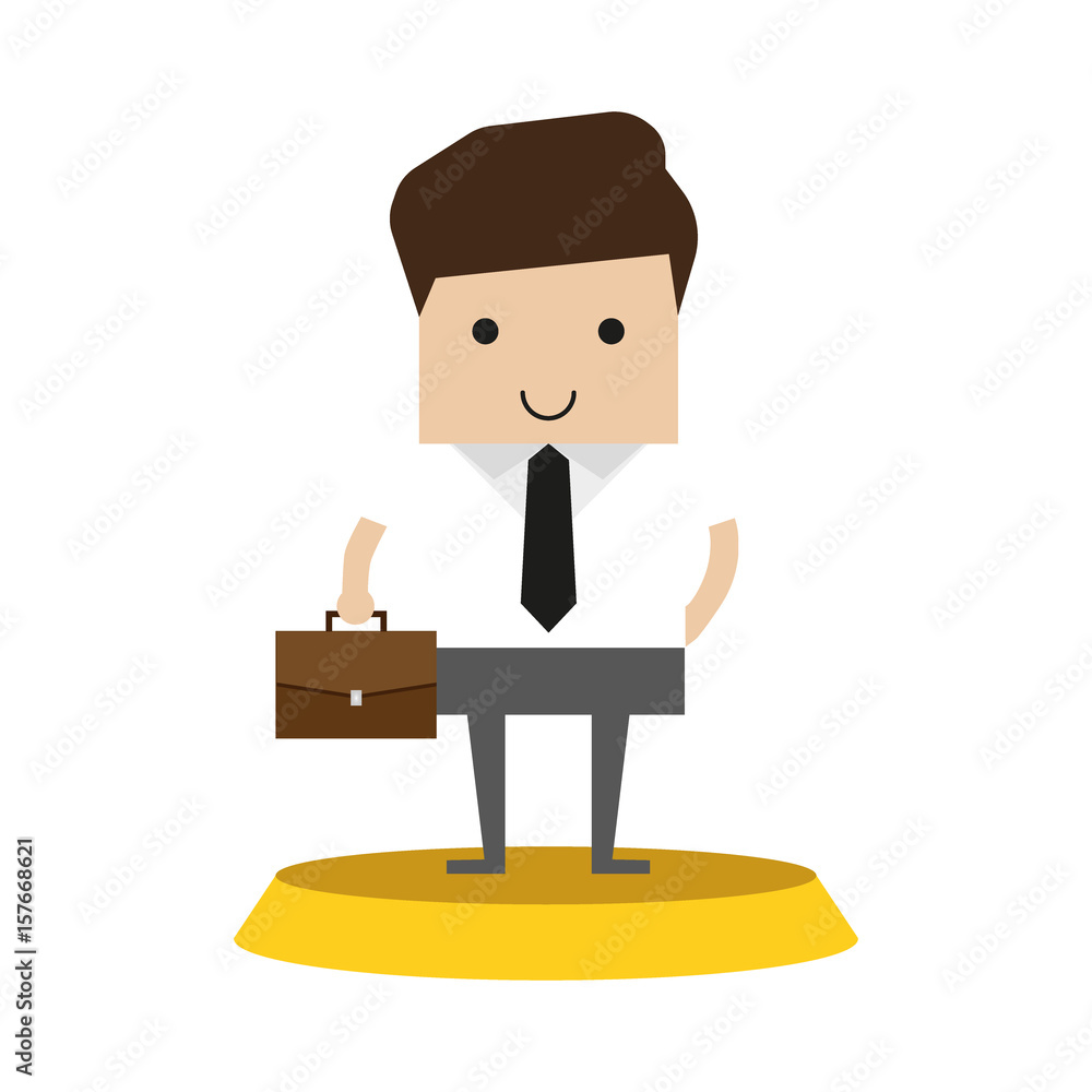 Businessman on Prize podium. Business Concept Illustration Businessman on Prize podium. Business Concept Illustration