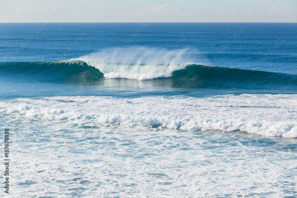 Ocean Blue Wave Crashing