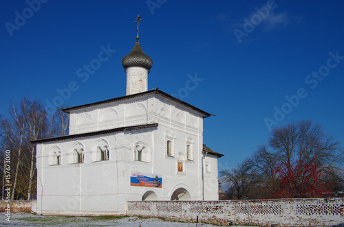 SUZDAL, RUSSIA - November, 2016: The Saviour Monastery of St. Euthymius in Suzdal in autumn day