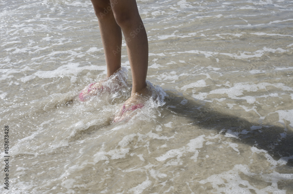 Fototapeta premium Soak your feet in water