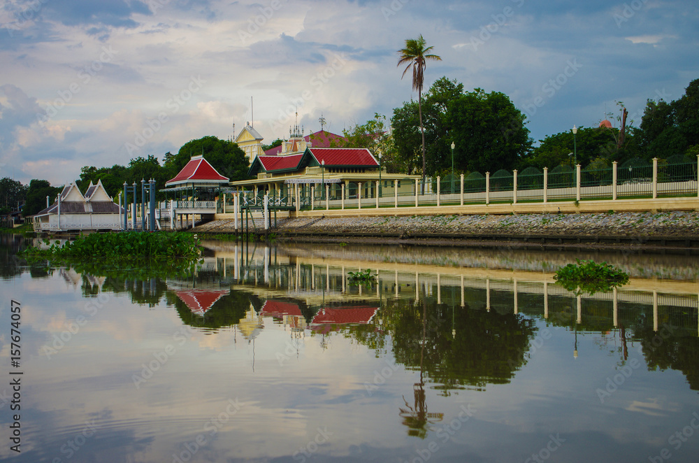 AYUTTHAYA, THAILAND - August, 2016: The Bang Pa-In Royal Palace in Thailand's Phra Nakhon Si Ayutthaya Province AYUTTHAYA, THAILAND - August, 2016: The Bang Pa-In Royal Palace in Thailand's Phra Nakhon Si Ayutthaya Province