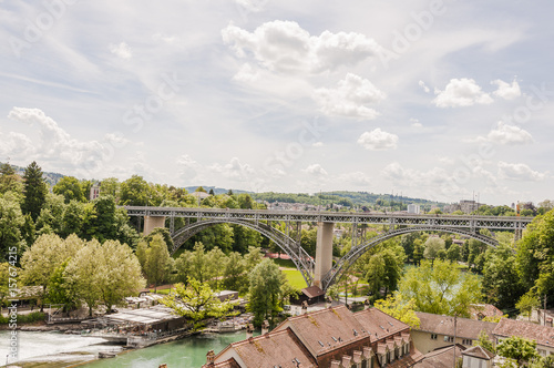 Bern, Stadt, Altstadt, Matte, Mattequartier, Schwellenmätteli, Aare, Aareufer, Altstadthäuser, Kirchenfeldbrücke, Frühling, Sommer, Schweiz