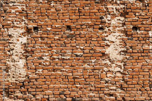 Orange red Brick wall