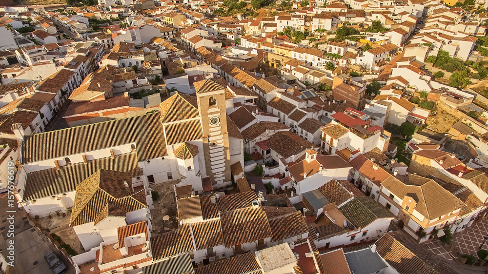Riogordo white village in Malaga, Spain