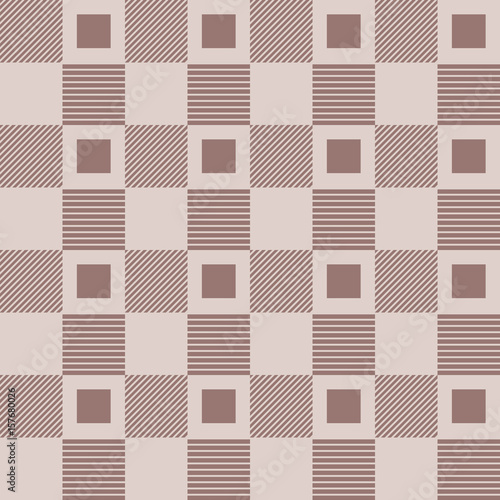 Geometric background. Brown seamless wallpaper