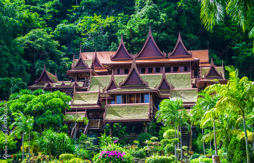 UTHAI THANI PROVINCE, THAILAND - August, 2016: Wat Khao Wong Buddhist temple in summer day UTHAI THANI PROVINCE, THAILAND - August, 2016: Wat Khao Wong Buddhist temple in summer day