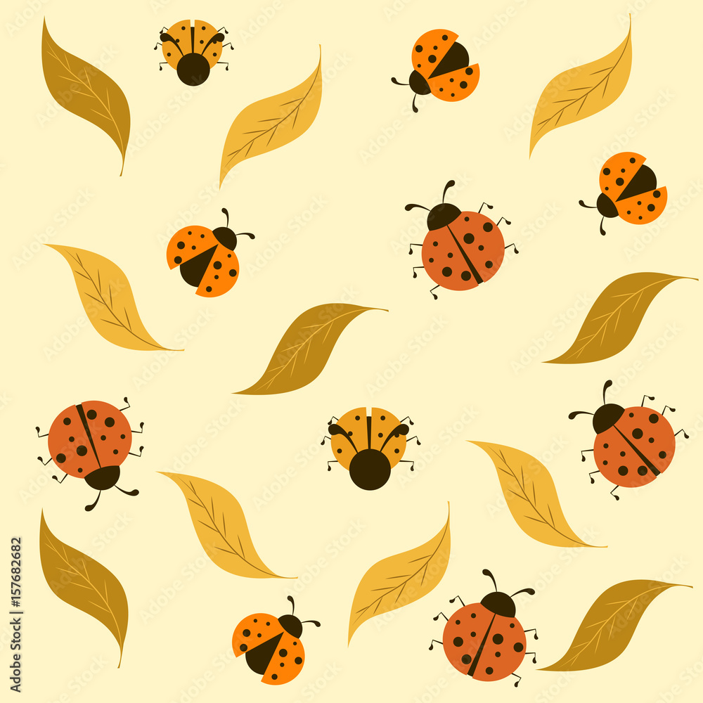 Fototapeta premium lady bugs backgrounds