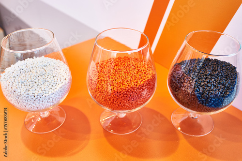 Plastic granular polymer photo