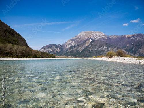 Tagliamento river in Italy