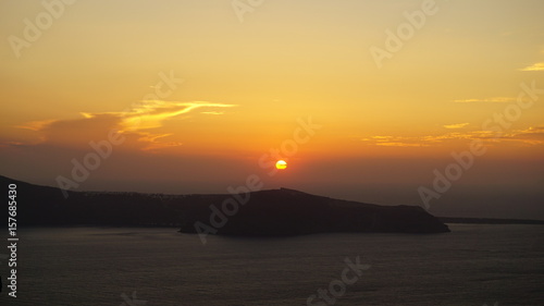 Photo of iconic Santorini volcanic island at summer  Cyclades  Greece