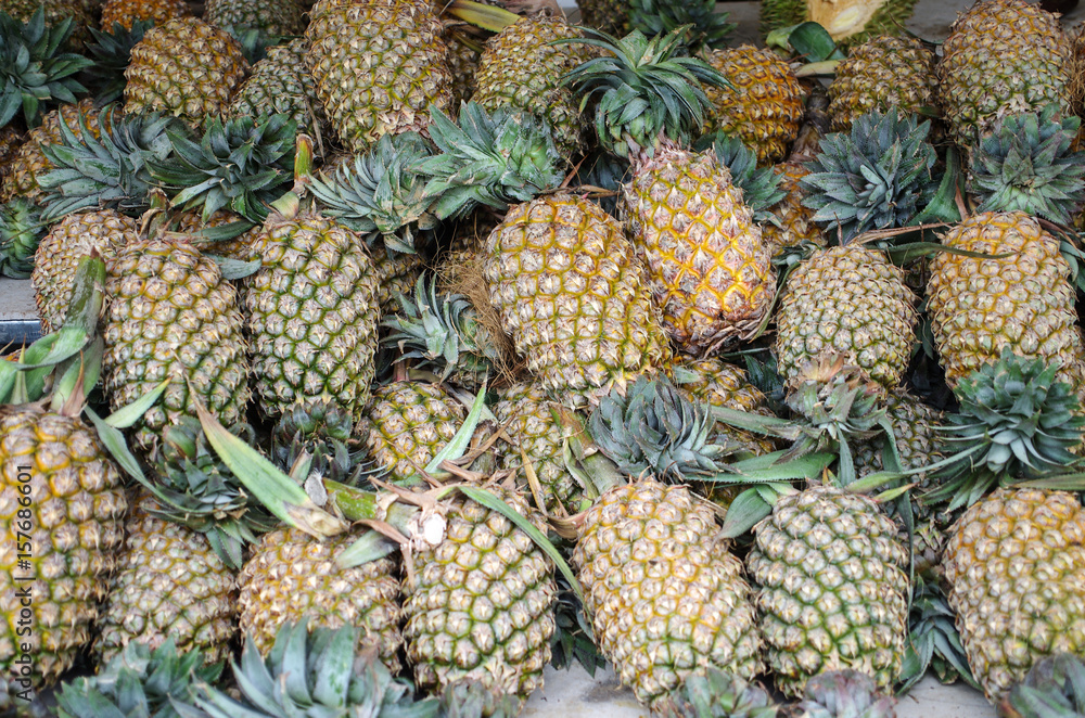 Fresh Fruit Market. Ananas background Fresh Fruit Market. Ananas background
