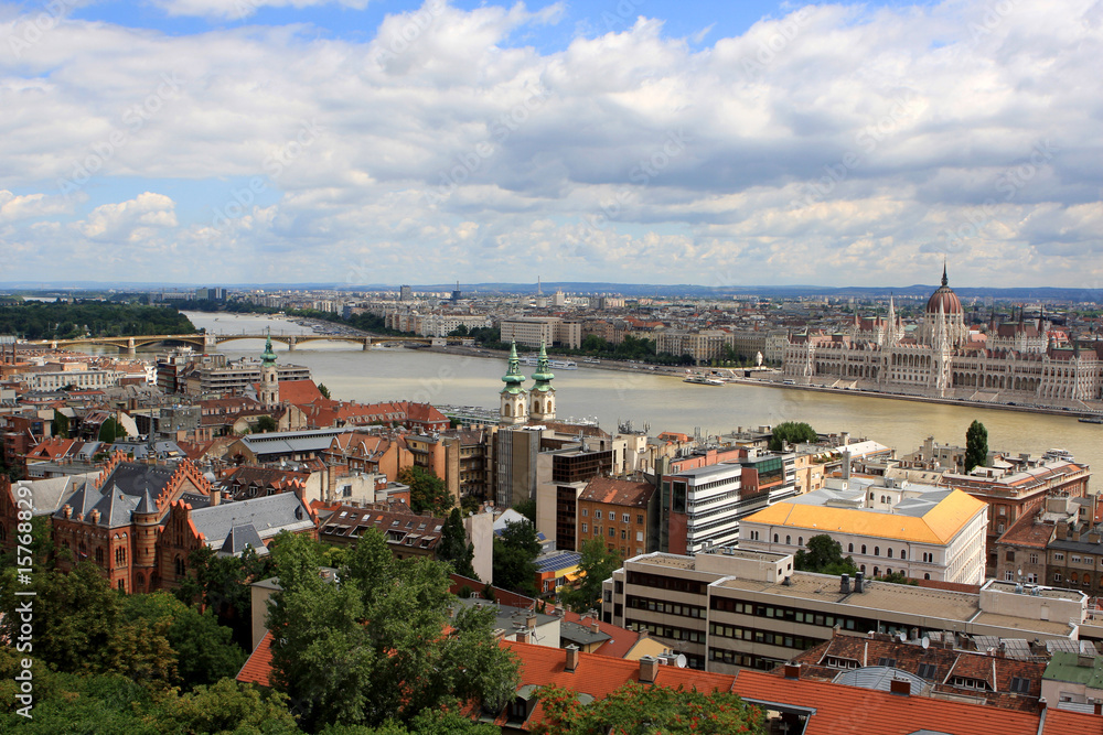 View of Budapest from the hill, Hungary