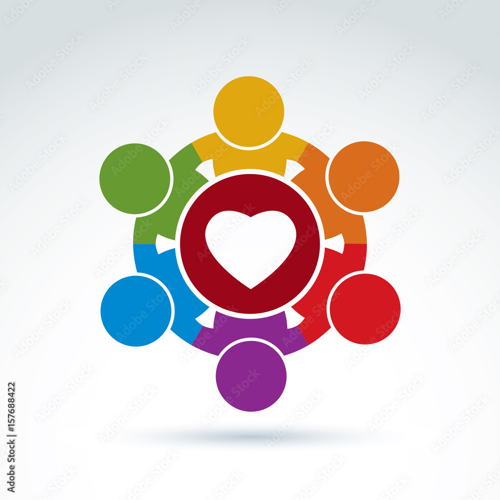 Heart and social medical and health organization icon, vector conceptual stylish symbol for your design. Heart and social medical and health organization icon, vector conceptual stylish symbol for your design.