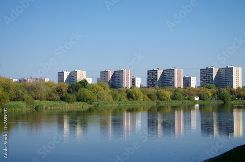 MOSCOW  RUSSIA - September 23  2015  Housing estate in Izmaylovo  Moscow