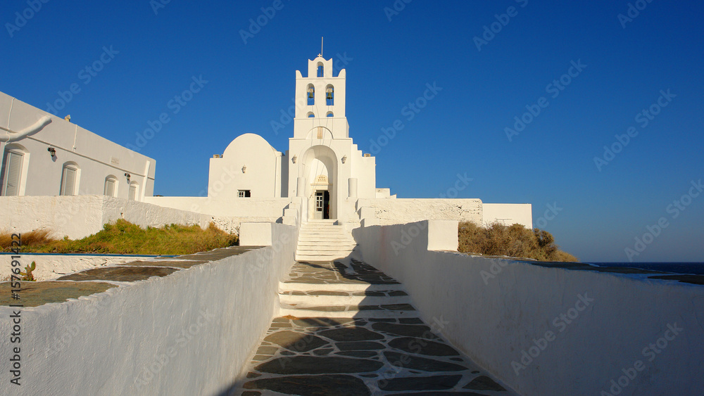 Photo of picturesque island of Sifnos on a summer morning, Cyclades, Greece