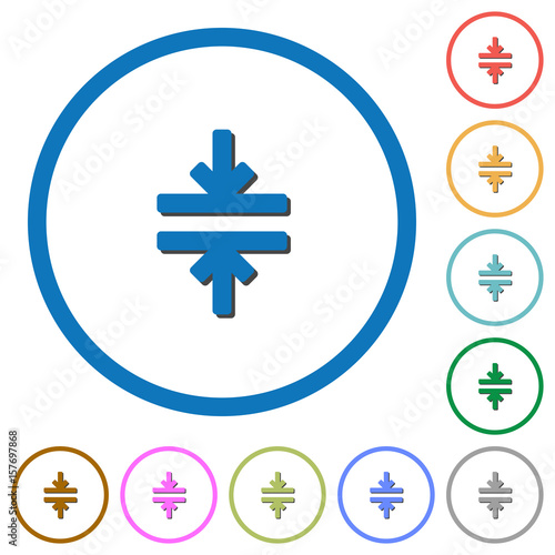 Horizontal merge tool icons with shadows and outlines