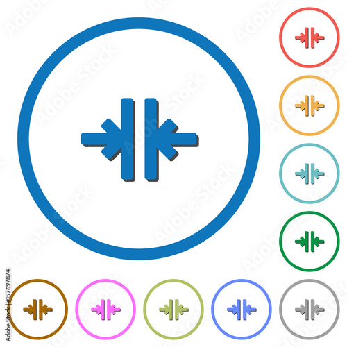 Vertical merge tool icons with shadows and outlines
