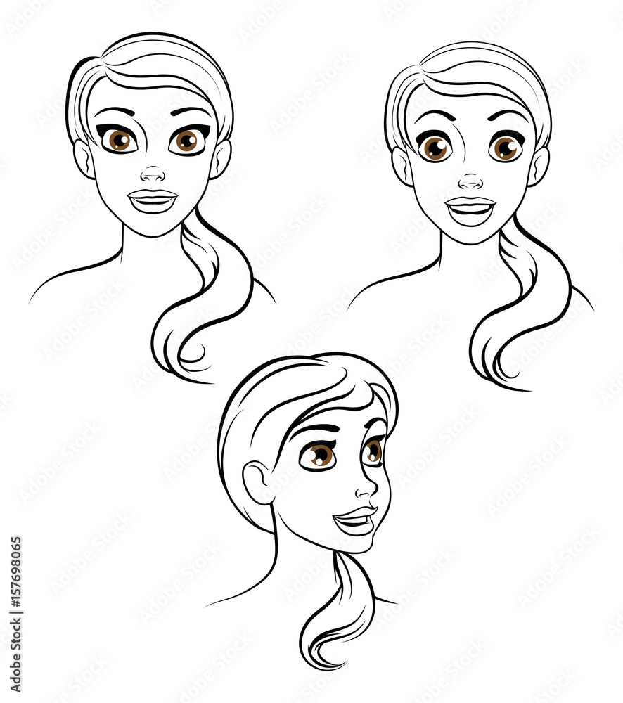 Cartoon Woman Face