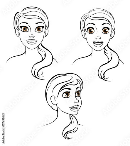 Cartoon Woman Face