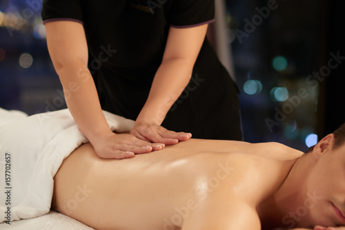 Professional back massage
