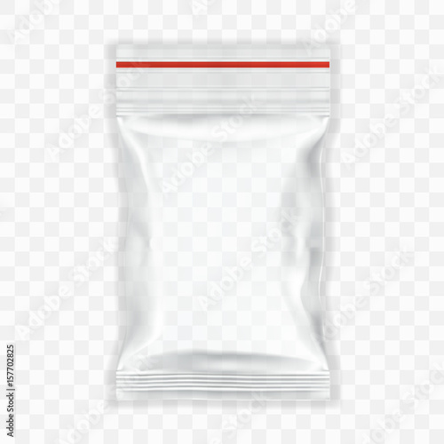 Transparent Blank Filled Plastic Bag With Ziplock