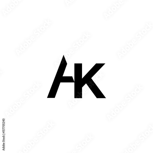 letter AK logo vector