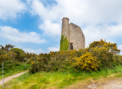 Dolcoath Mine, Harriet's Shaft Pumping Engine House at Pengegon, Camborne, Cornwall was built in 1860 to house a 60in Beam Engine supplied by Perran Foundry. photo