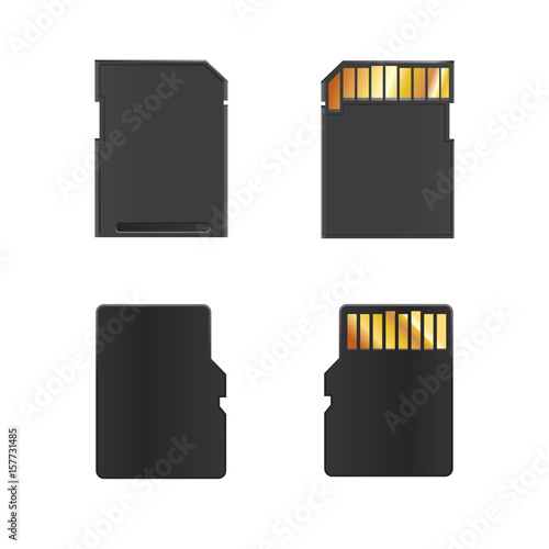 Realistic mock-up of memory cards