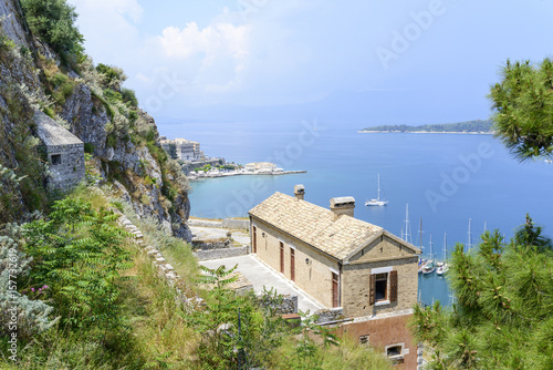 Old Byzantine fortress in Kerkyra, Corfu island in Greece.