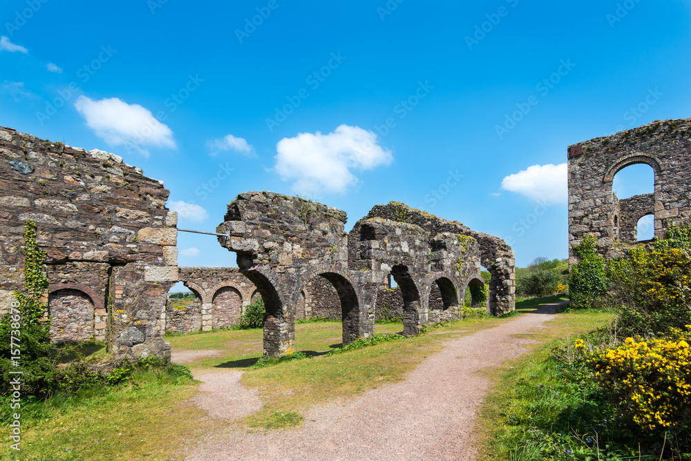 The boiler house at Marriott's Shaft, South Wheal Frances, near Carnkie, Redruth, Cornwall, UK.