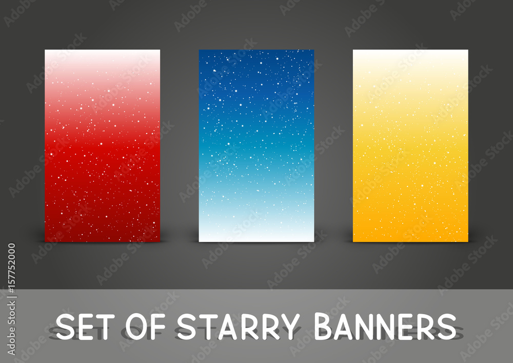 Set of 240 x 400 vertical banners with starry ornate