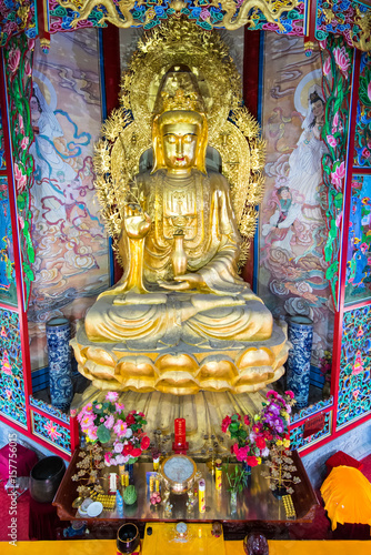 Budda Statue at the Kui Xing Luo Daoist Temple in Liaoyuan, Jilin, China.