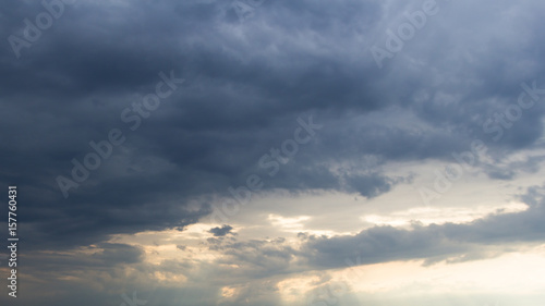 Dramatic Storm Clouds. Sunset.