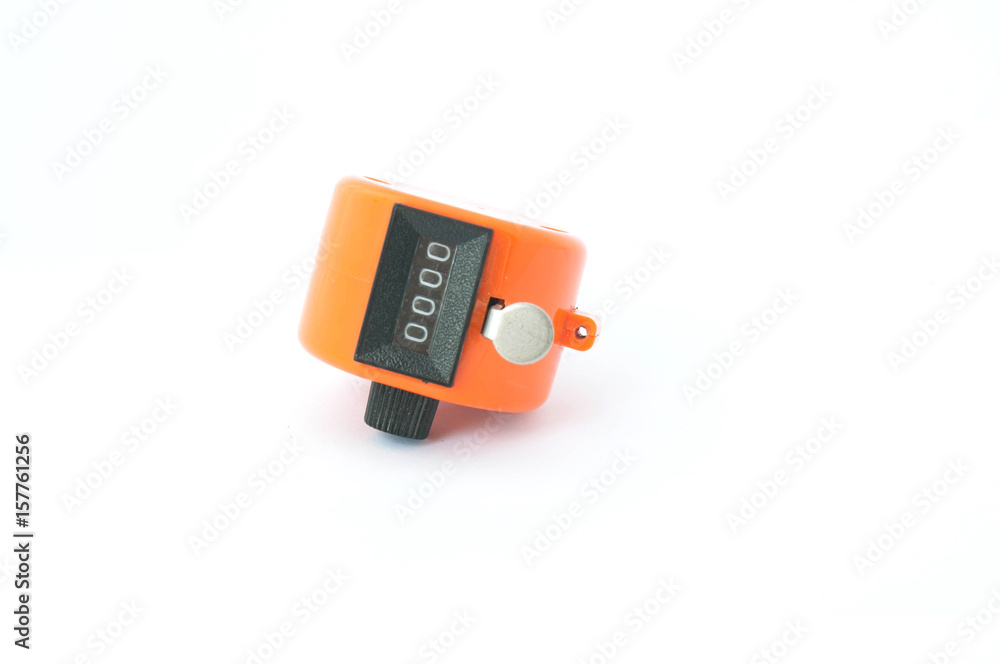 Counter machine, mechanic on the isolated background Counter machine, mechanic on the isolated background