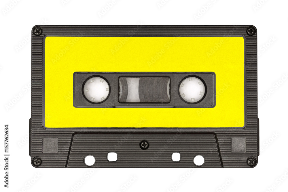 Obraz premium Vintage audio cassette tape isolated on white background
