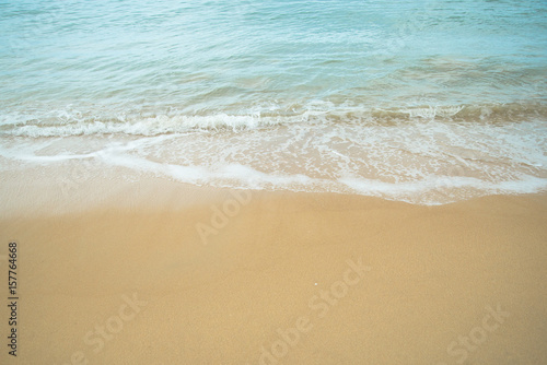 Sand beach and sea water