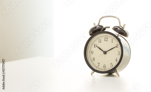 Vintage clock at ten minute pass ten o'clock