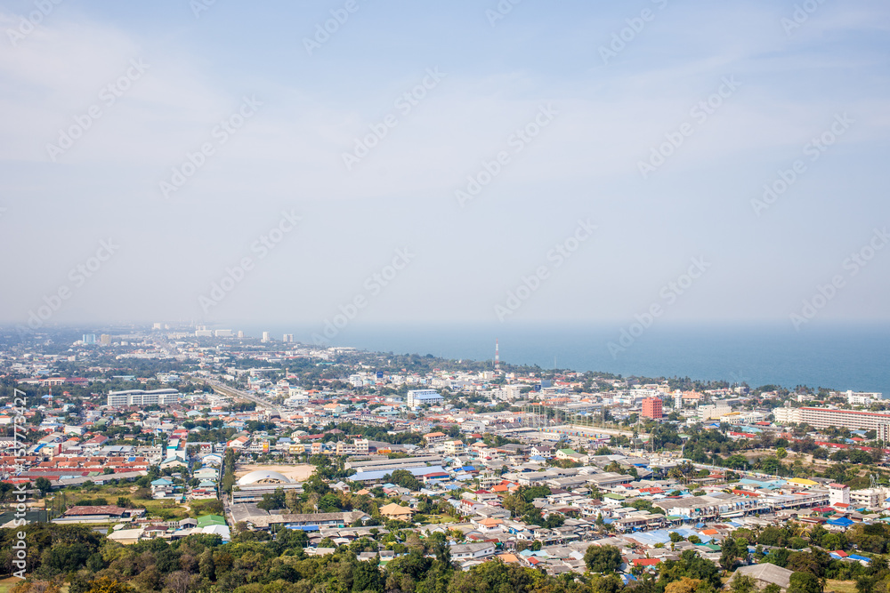 View of the city from the view point of Hua Hin