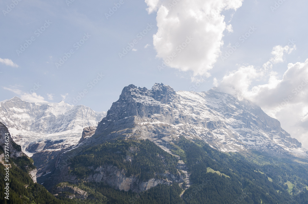 Grindelwald, Berner Oberland, Eiger, Eigernordwand, Grindelwaldgletscher, Alpen, Schweizer Berge, Frühling, Sommer, Schweiz