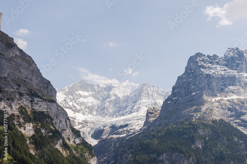 Grindelwald, Dorf, Alpen, Schweizer Berge, Eiger, Eigernordwand, Fiescherhörner, Finsteraarhorn, Gletscher, Berner Oberland, Frühling, Sommer, Schweiz